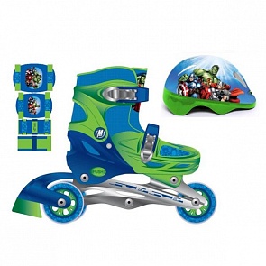 Ролики раздвижные Marvel «Мстители» с набором защиты размер 26-29 (Next, AVG SET (26-29)sim)